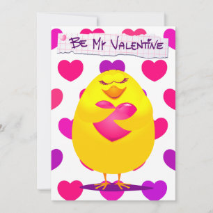 Sweet chick houdt van bericht, uitnodiging