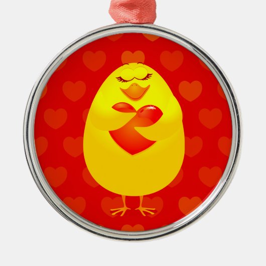 Sweet chick, siervisje metalen ornament (Voorkant)