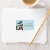 Sweet Chickadee Bird Art Etiket (Insitu)