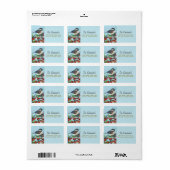 Sweet Chickadee Bird Art Etiket (Full Sheet)