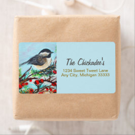 Sweet Chickadee Song Bird Label