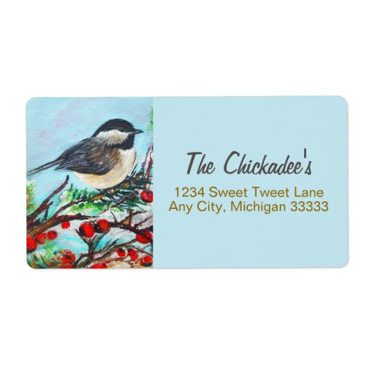 Sweet Chickadee Song Bird Label (Voorkant)