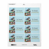 Sweet Chickadee Song Bird Label (Full Sheet)