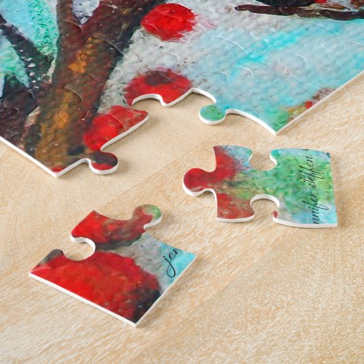 Sweet Chickadee Song Bird Painting Legpuzzel (Zijkant)