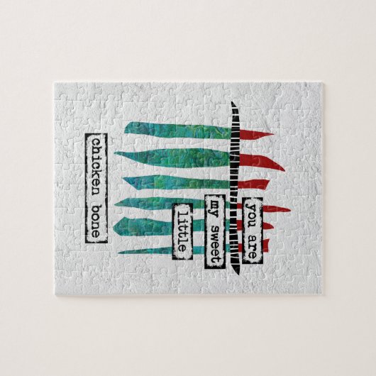 Sweet Chicken Bone Jigzaag Puzzle - Modern Abstrac Legpuzzel (Horizontaal)