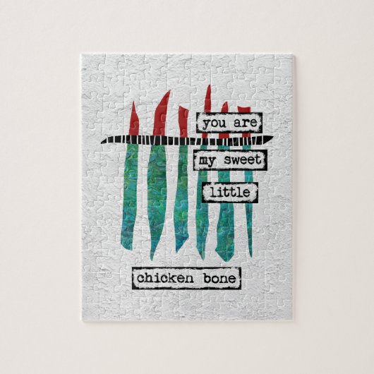 Sweet Chicken Bone Jigzaag Puzzle - Modern Abstrac Legpuzzel (Verticaal)
