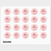 Sweet Chicks Baby shower Favor Sticker - Roze (Vel)