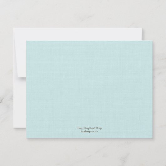 Sweet Chicks Bedankt Kaarten - Blauw (Achterkant)