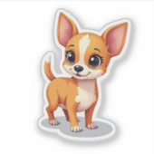 Sweet Chihuahua, isometrische poten, klein Sticker (Voorkant)