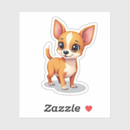 Sweet Chihuahua, isometrische poten, klein Sticker