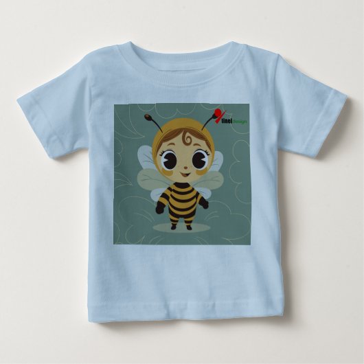 Sweet Child Baby T-Shirt | Cute Bee Character Todd (Voorkant)