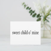 Sweet Child O Mine Briefkaart (Staand voorkant)