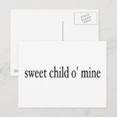 Sweet Child O Mine Briefkaart (Voorkant / Achterkant)