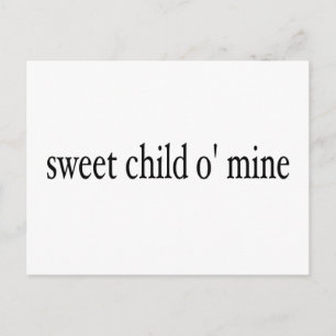 Sweet Child O Mine Briefkaart