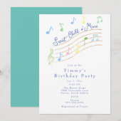 Sweet Child of Mine Musical Verjaardag Uitnodiging (Voorkant / Achterkant)