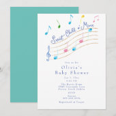 Sweet Child of Mine Muzikaal Baby shower Kaart (Voorkant / Achterkant)