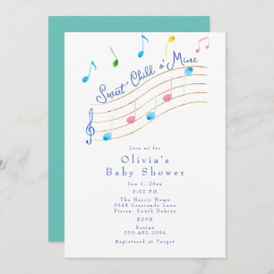 Sweet Child of Mine Muzikaal Baby shower Kaart