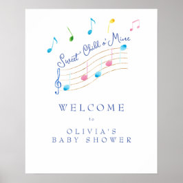 Sweet Child of Mine Muzikaal Baby shower Poster