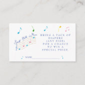 Sweet Child of Mine Muzikale Luier Raffle Informatiekaartje (Voorkant)