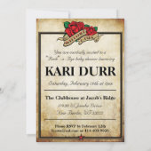 Sweet Child Roos Urban Tattoo Theme Kaart (Achterkant)