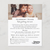 Sweet Children Babysitter, Dagverzorger, Nursery A Flyer (Voorkant)