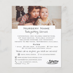 Sweet Children Babysitter, Dagverzorger, Nursery A Flyer