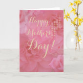 Sweet Chinese Poem Pink Rose Floral Moederdag Kaart (Gele Bloem)