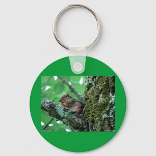 Sweet Chipmunk in een boom Apparel en Gifts Sleutelhanger