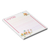 Sweet Chirpy Yellow Birds & Butterflies Lined Notitieblok (Schuin)