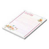 Sweet Chirpy Yellow Birds & Butterflies Lined Notitieblok (Linkerzijde)