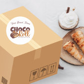 Sweet Choco Roll Bakery Shop Logo Sticker
