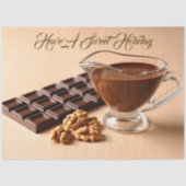 Sweet Chocolate And Chocolate Paste Bowl Custom Tissuepapier (Voorkant)