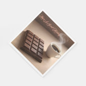 Sweet Chocolate Bar And Coffee Cup Custom Servet (Hoek)