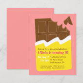 Sweet Chocolate Bar Snoep Birthday Party Kaart (Voorkant / Achterkant)