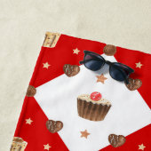 Sweet Chocolate-behandelingen Moderne kerstWaterve Strandlaken (In situ)