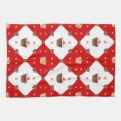 Sweet Chocolate-behandelingen Moderne kerstWaterve Theedoek (Horizontaal)