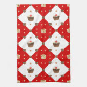 Sweet Chocolate-behandelingen Moderne kerstWaterve Theedoek (Verticaal)