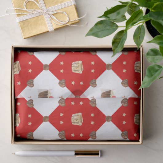 Sweet Chocolate-behandelingen Moderne kerstWaterve Tissuepapier (Geschenk)