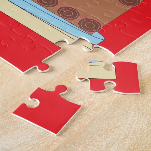 Sweet, Chocolate Birthday Cake: Red Legpuzzel (Zijkant)