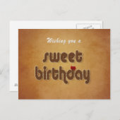 Sweet Chocolate Birthday Wish - Briefkaart (Voorkant / Achterkant)