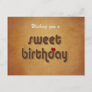 Sweet Chocolate Birthday Wish - Briefkaart