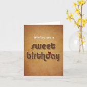 Sweet Chocolate Birthday Wish - Greeting Card Kaart (Gele Bloem)