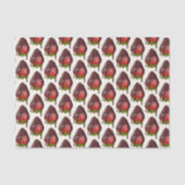 Sweet Chocolate Covered Strawberry Pattern Premium Tissuepapier (Voorkant)