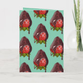 Sweet Chocolate Covered Strawberry Thinking of You Kaart (Achterkant)