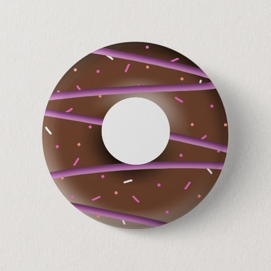 Sweet Chocolate Donut Novelty Button (Voorkant)