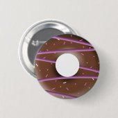Sweet Chocolate Donut Novelty Button (Voorkant /achterkant)
