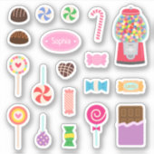 Sweet Chocolate en Snoepjes Set Sticker (Voorkant)
