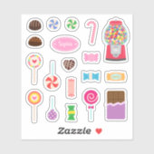 Sweet Chocolate en Snoepjes Set Sticker (Vel)