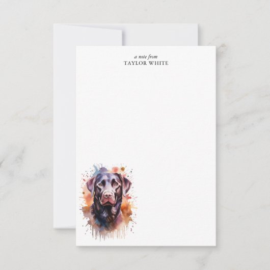 Sweet Chocolate Labrador Retriever Dank u Notitiekaartje (Voorkant)