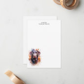 Sweet Chocolate Labrador Retriever Dank u Notitiekaartje (Voorkant / Achterkant in situ)